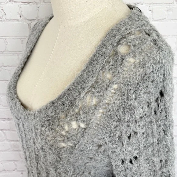 JOIE Despoina Gray Long Sleeve Alpaca Wool Blend Sweater--NWT—XL - Picture 6 of 16